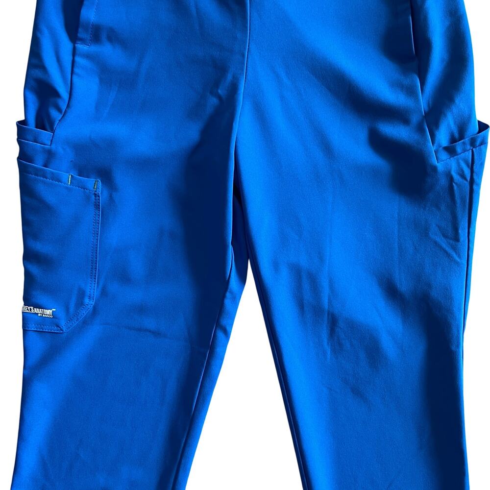 Grey’s Anatomy Evolve Scrub Pants XXS Royal Blue Stretch Cargo Jogger - Picture 5 of 16